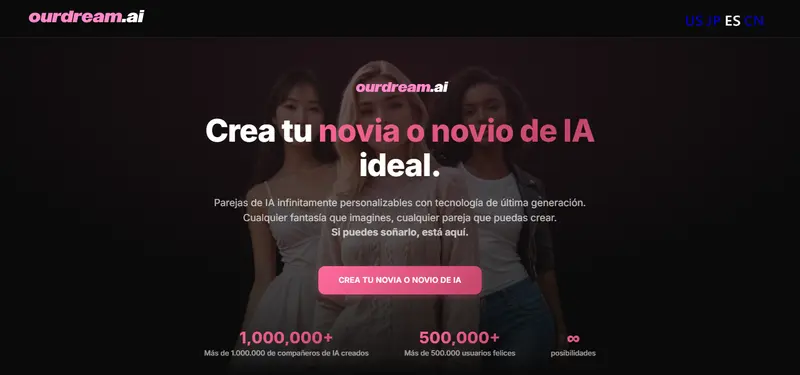 Página de inicio de OurDream AI